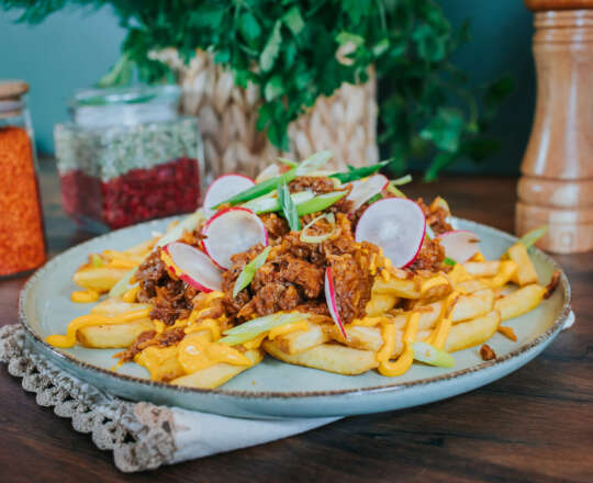 Pulled pork loaded fries livrare Florești și Cluj-Napoca